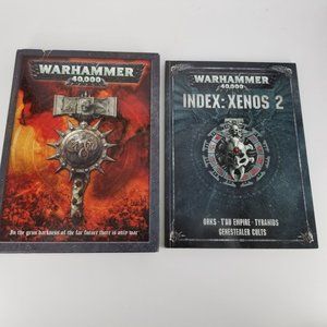 War Hammer 40000 40K Index Xenos 2 Book PC Game Strategy Player Rule Guide Pair